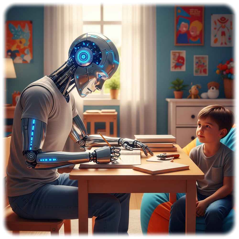 Fast jeder vierte Schüler lässt regelmäßig die Hausaufgaben durch die KI erledigen. Grafik: Gemini, Prompt: hw