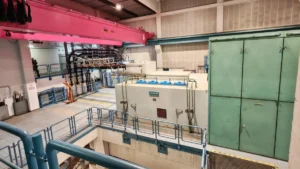 Blick ins Kraftwerk "Nossener Brücke" in Dresden. Foto: Heiko Weckbrodt