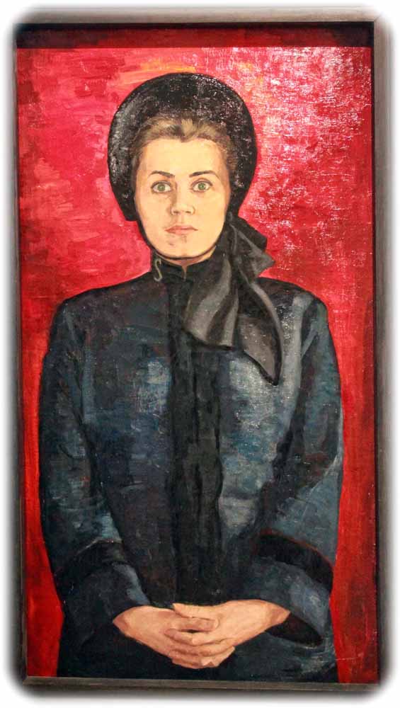 Irena Rüthe-Rabinowski (1900-1979): Lissy Tempelhof als "Heilige Johanna der Schlachthöfe" , Öl, 1973. Repro: Peter Weckbrodt