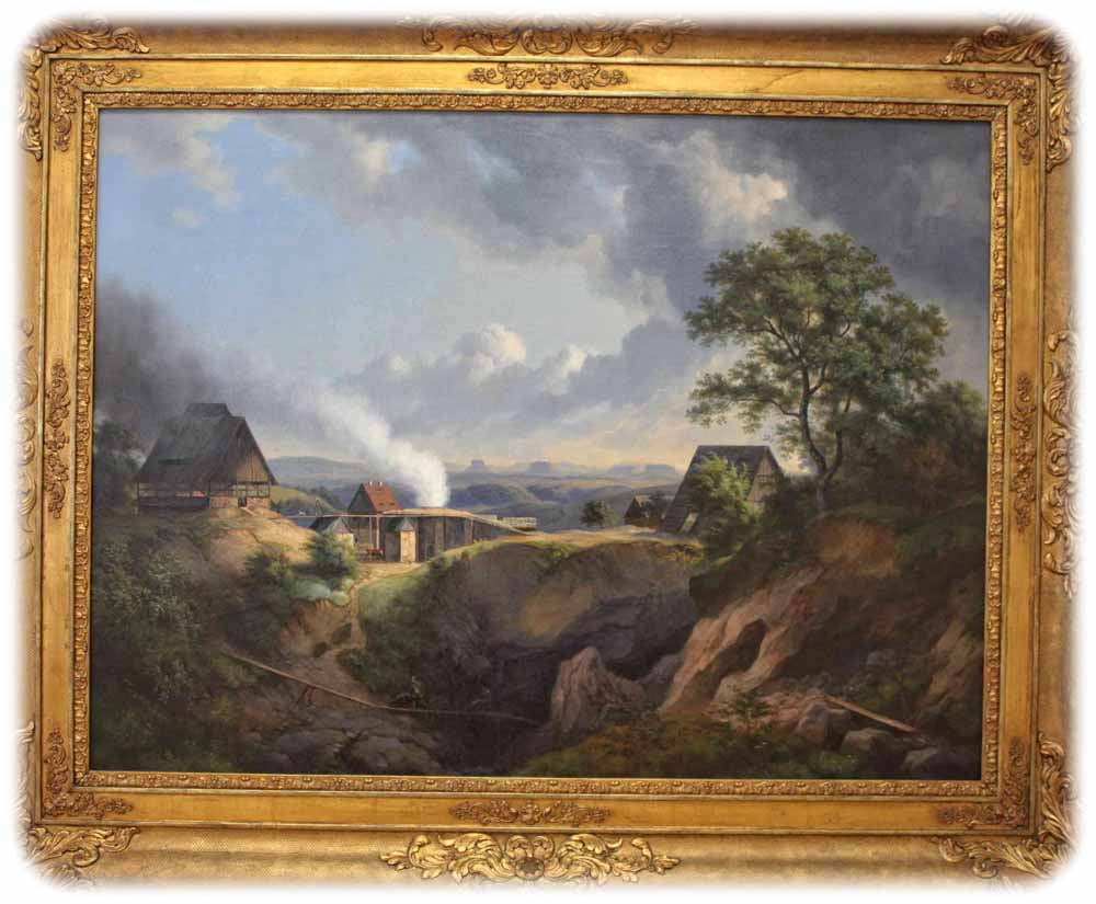 Landschaft bei Maxen mit Blick auf das Elbsandsteingebirge" heißt dieses Ölgemälde von Ernst Ferdinand Oehme (1797-1855). Repro: Peter Weckbrodt