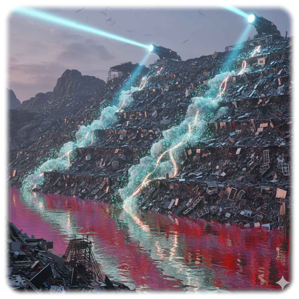 Sind Elektronenstrahl-stimulierte Bakterien die Bergleute von morgen? Visualisierung: KI Gemini, Prompt: Heiko Weckbrodt