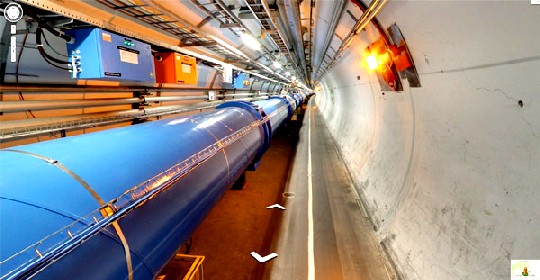 Kann nun per Street View erwandert werden: der LHC-Ringtunnel. Foto: Google