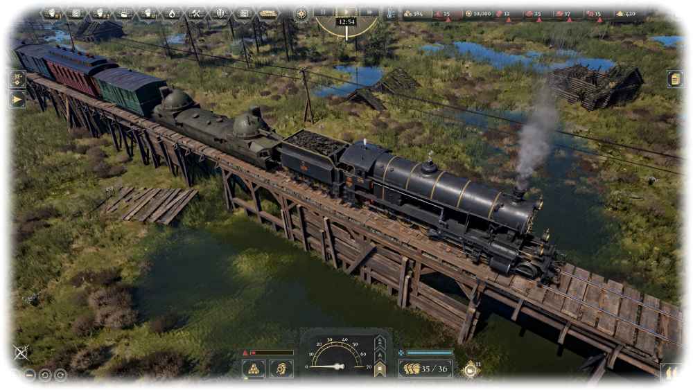 Durch zerstörte russische Landschaften rollt der Panzerzug von "Last Train Home" gen Westen. Bildschirmfoto: THQ