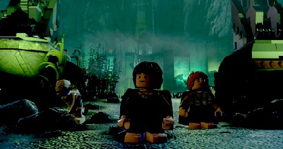 Frodo, Gollum und Sam auf ihrer Reise. Abb.: Warner