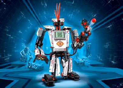 Auch humanoide Roboter lassen sich mit den Mindstorms-Baukästen bauen - ganz billig sind sie jedoch nicht. Abb.: Lego