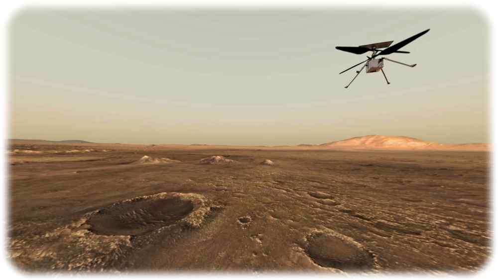 Die Mars-Karte im Panorama-Modus - hier guckt der Rover zur Drohne. Bildschirmfoto: hw