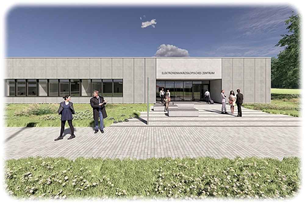 So soll das neue Mikroskopiezentrum der TU Chemnitz nach dem Bauende 2025 aussehen. Visualisierung: Heinle Wischer Partnerschaft freier Architekten via SMF, Lizenzfrei