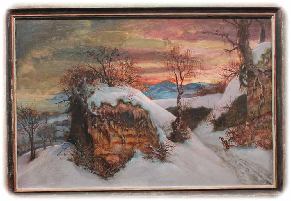 Otto Dix: "Felsen im Schnee", 1944, Mischtechnik auf Leinwand, Repro: Peter Weckbrodt