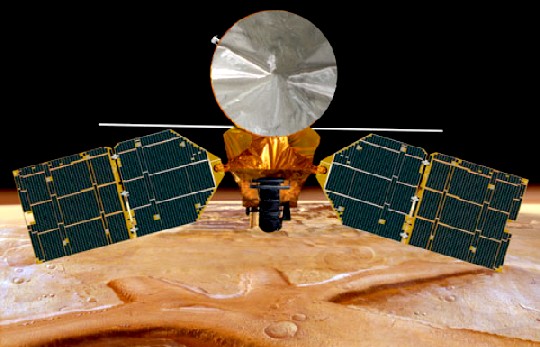 Künstlerische Visualisierung des "Mars Reconnaissance Orbiter". Abb.: NASA