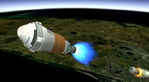 Die Boeing-Raumkapsel soll durch eine Atlas-V-Rakete von Cape Canaveral ins All geschossen werden, wie diese Visualisierung veranschaulicht. Abb.: Boeing