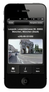 Die verbesserte Navigon-App 2.1 mit integriertem Streetview. Abb.: Navigon