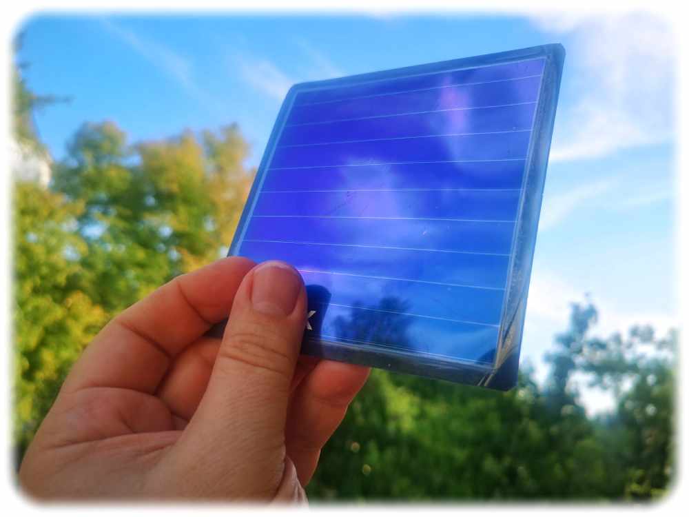 Organische Solarfolie von Heliatek Dresden. Foto: Heiko Weckbrodt