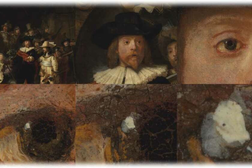 Die riesige Digitalkopie macht es möglich: Bis ins winzigste Detail kann man sich nun in Rembrandts "Nachtwache" hinein-zoomen. Repro: Rijksmuseum Amsterdam