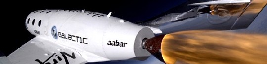 SpaceShipTwo zündet die Raketenmotoren. Foto: Virgin Galactic