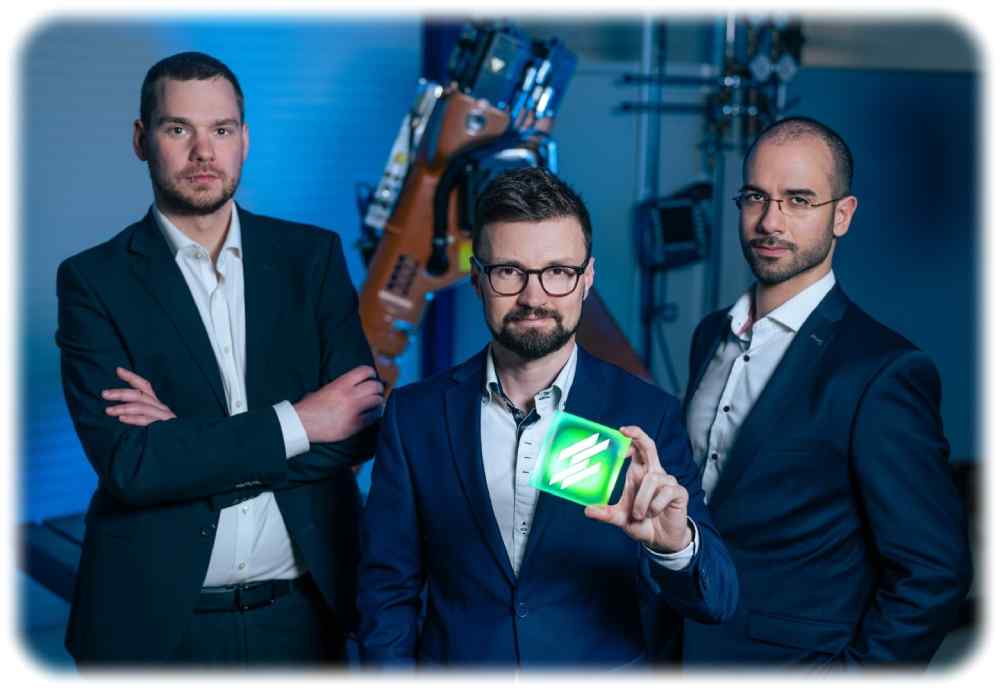 Das Gründerteam von "Fusion Bionik". Foto: Ronald Bonß für das Fraunhofer-IWS