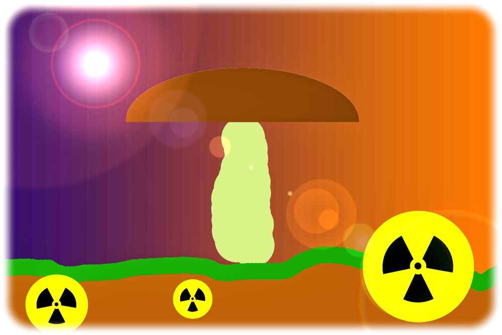 Pilze können radioaktive Stoffe und Schwermetalle in ihrem Myzel binden. Grafik: Heiko Weckbrodt