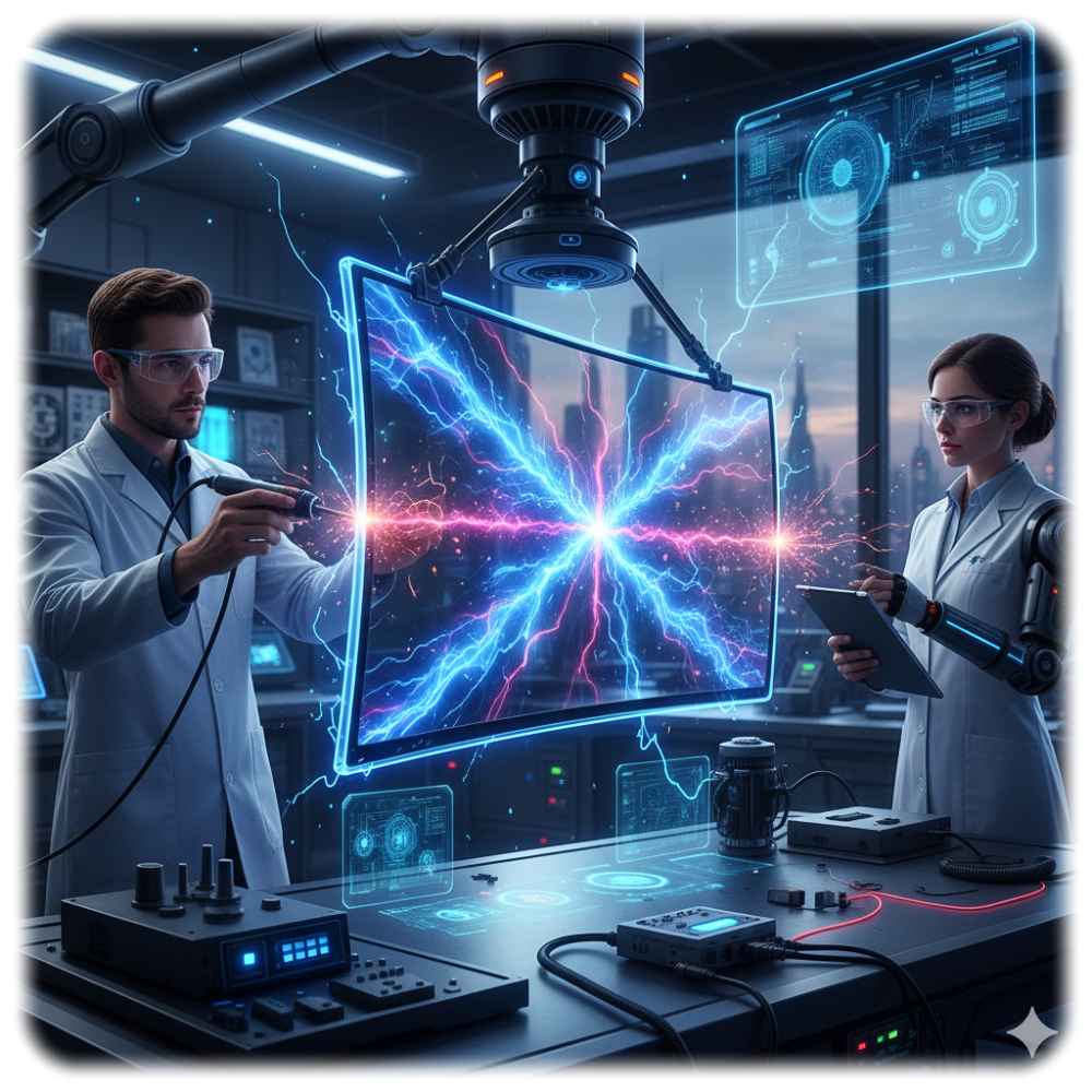 Um den Rückstand der DDR in der Heimelektronik doch noch aufzuholen, arbeiten Dresdner Ingenieure noch kurz vor der Wende an Plasma- und Laserfernsehern, CD-Playern und Sat-Empfängern. Eine Massenproduktion kam zwar nicht mehr zustande - doch die Expertise von damals half bei den späteren Ansiedlungen von Technisat und Joynext in Dresden. Visualisierung: Gemini, Prompt: Heiko Weckbrodt