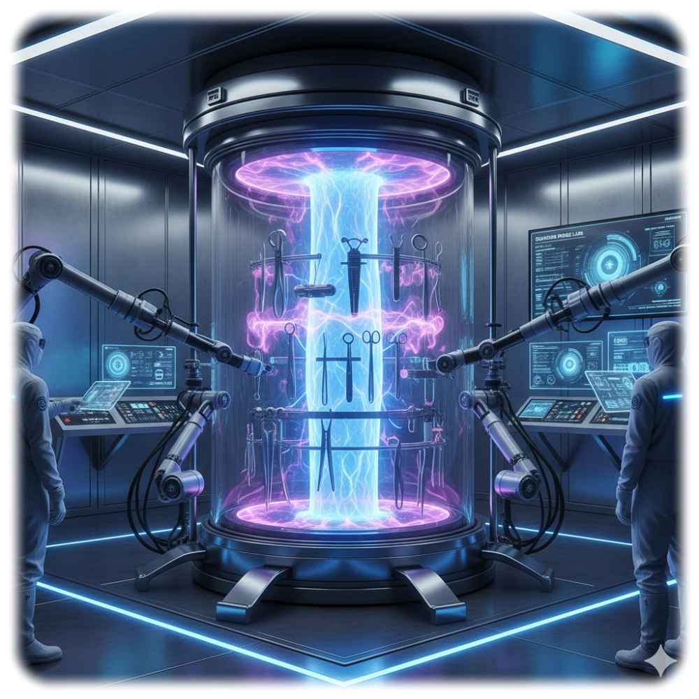 Bildunterschrift: Plasmatechnologien können chirurgische Instrumente künftig ohne "Ewigkeitschemikalien" aufwerten. Abb.: KI Gemini