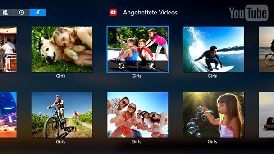 Mit der blauen Stecknadel oben kann man Youtube-Videos auf Platte speichern. Abb.: Cyberlink