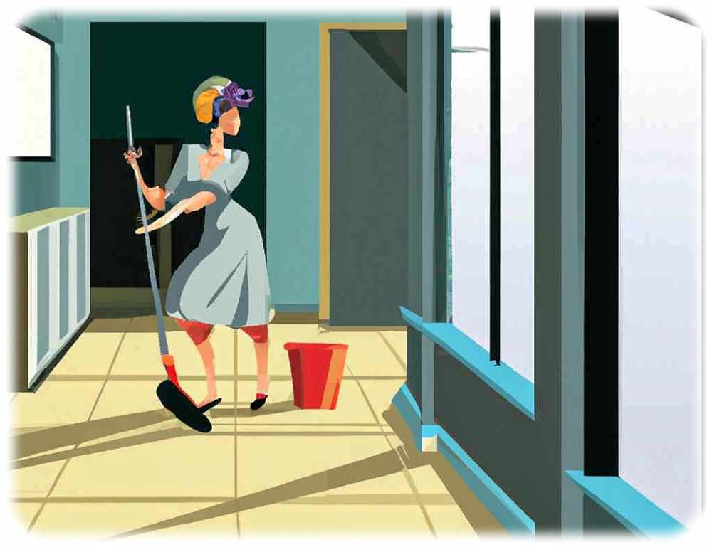 Auch viele Reinigungsfrauen und -männer sind gar nicht angestellt, sondern arbeiten in Kleinstfirmen oder sind Solo-Selbstständige. Für solche Einzelkämpfer hat sich die Lage besonders stark verschlechtert. Abb.: Dall-E