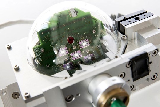 Optischer Scankopf einer 3D-Kamera für Roboter. Foto: Fraunhofer IPMS