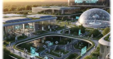 So stellt sich die KI Gemini eine Roboter-Akademie vor. Visualisierung: KI Gemini, Prompt: Heiko Weckbrodt