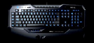 Chic und solide: Die leuchtende Spielertastatur Isku. Abb.: Roccat