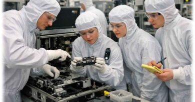 Zur Lehrausbildung in den Betrieben und Berufsschulen ist für viele Chipfabrik-Azubis noch eine dritte Ausbildungssäule hinzugekommen. Im Großraum Dresden sollte dafür ein "Sächsisches Ausbildungszentrum für Mikroelektronik" entstehen. Visualsierung: KI ChatGPT, Prompt: Heiko Weckbrodt