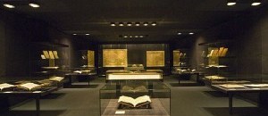 Der Maya-Kodex in der Schatzkammer des Dresdner Buchmuseums. Abb.: SLUB