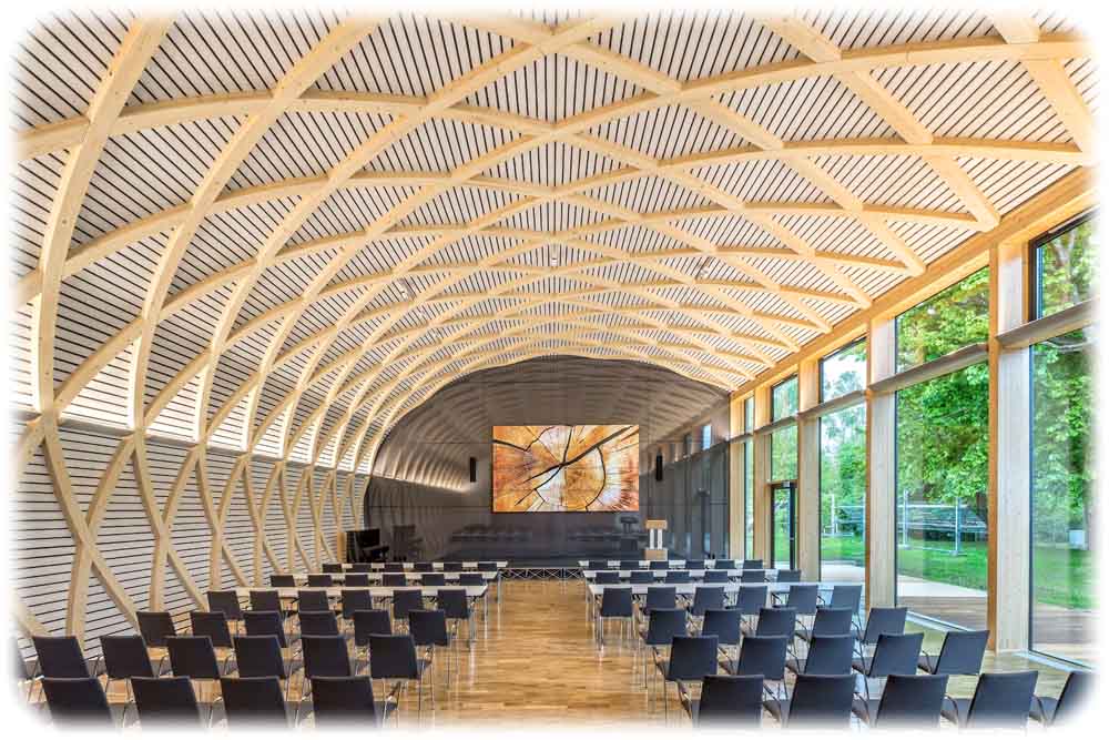 Aus Holz und glas: Das neue Konferenzgebäude des Instituts für Holztechnologie Dresden - IHD. Foto: IHD