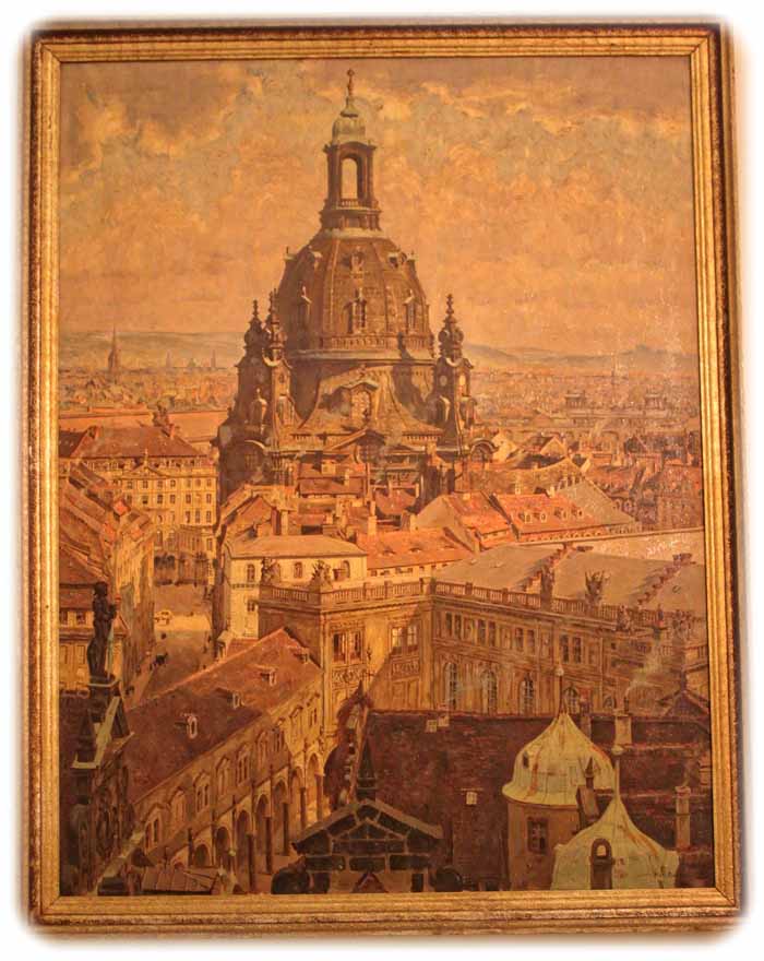 Dresden - Die Frauenkirche von Fritz Beckert aus em Jahre 1944. Repro: Peter Weckbrodt