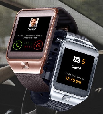 Zum Spionage-Werkzeug umfunktionierbar: Smart Watch "Gear 2". Foto: SamsungZum Spionage-Werkzeug umfunktionierbar: Smart Watch "Gear 2". Foto: Samsung