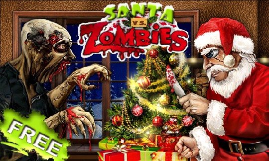 Gratis-Zombiespiel "Santa vs. Zombies" für unbelehrbare Weihnachtsmuffel. Abb.: Amphibius Developers