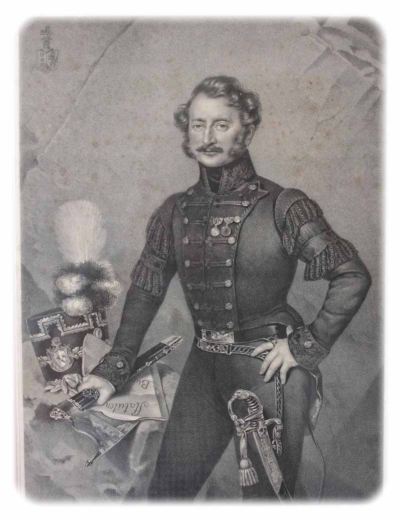 Carl Friedrich August Freiherr von Burgk auf einer Lithografie nach einem Gemälde von Ferdinand Rayski. Repro: Peter Weckbrodt