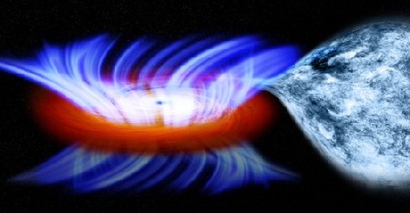 28.000 Lichtjahre von der Erde entfernt hat ein Schwarzes Loch einen kosmischen Rekordsturm entfacht. Abb.: NASA, M.Weiss