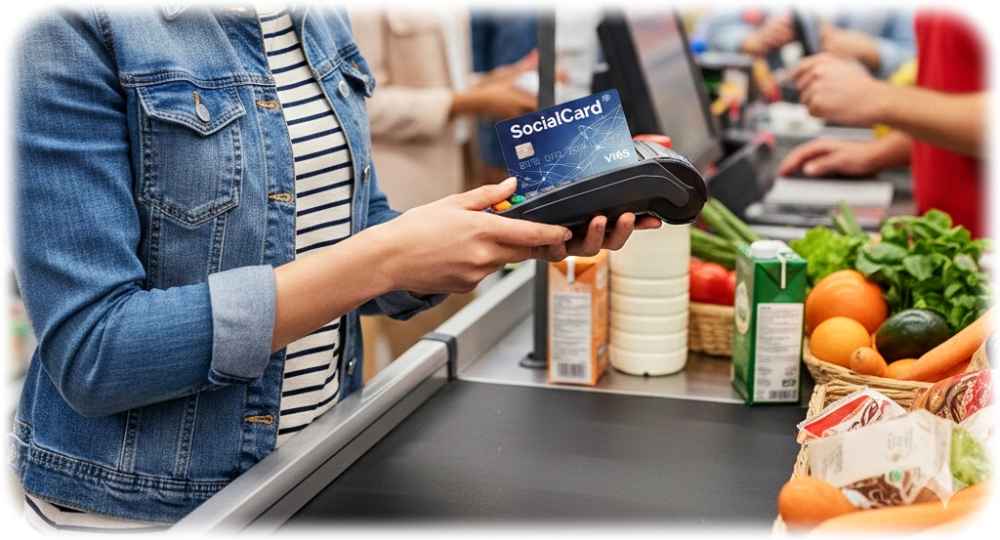 Socialcards sind für Bürgergeld-Empfänger ohne Konto gedacht. Visualisierung: KI Gemini, Prompt: Heiko Weckbrodt