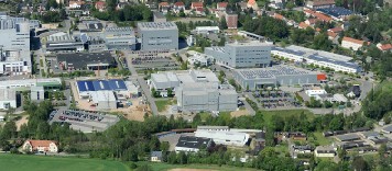 Die Luftaufnahme zeigt die Dimensionen des heutigen Solarworld-Standortes-Freiberg. Abb.: Solarworld