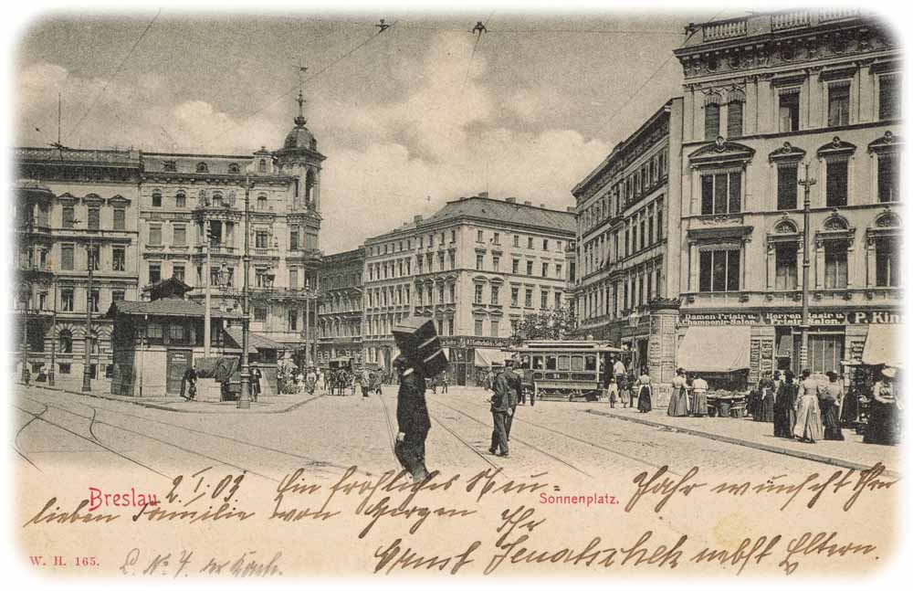"Sonnenplatz", 1903 (Postkarte, Städtisches Museum Breslau), Foto: Stanislaw Klimek