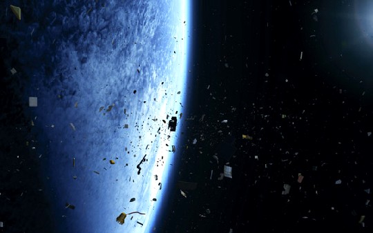 Ihr eigener Weltraumschritt wird zum wachsenden Problem für die Raumfahrt. Visualisierung: ESA