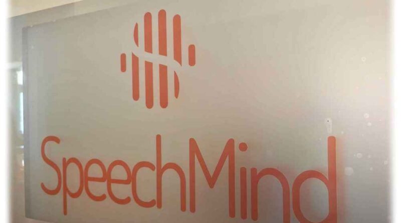 Schriftzug von Speechmind. Foto: Heiko Weckbrodt