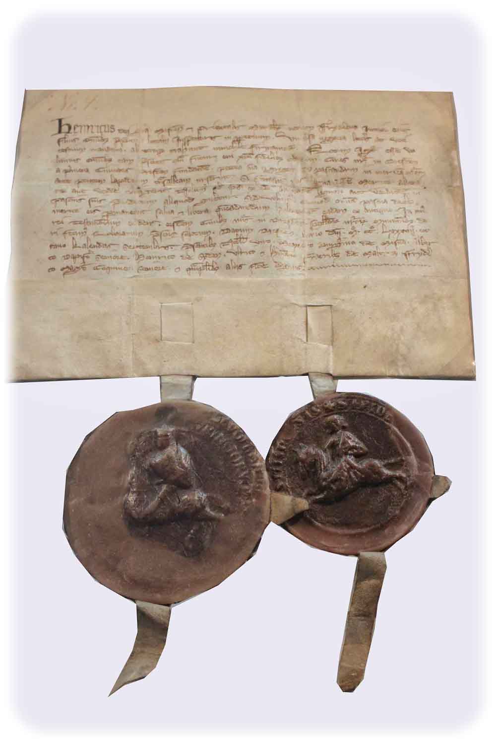 Eine der "Satelliten-Urkunden" aus dem Jahr 1287 verbrieft die Weiderechte der Dresdner Bürger in der Heide. Foto: Heiko Weckbrodt