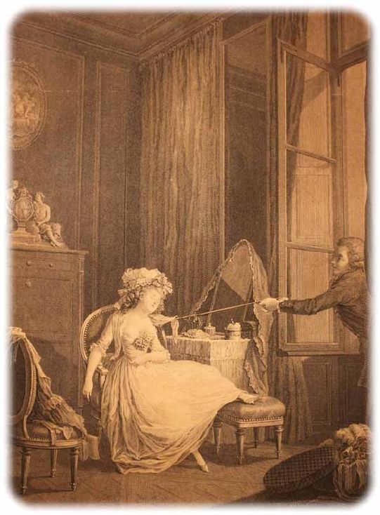 Die frivole Liebe heißt dieser Kupferstich aus der Zeit der Madame Pompadour. (Weiter unten im Beitrag ist auch ein P18-Bild zu sehen - nix für Kinder). Repro: Peter Weckbrodt