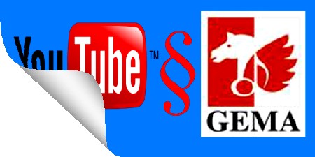 Youtube und GEMA erwarten ein Grundsatzurteil. Abb.: GEMA, Youtube; Montage: hw