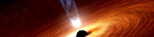 Supermassives Schwarzes Loch im Zentrum einer Akkretionsscheibe (Künstlerische Darstellung; NASA/JPL-Caltech)