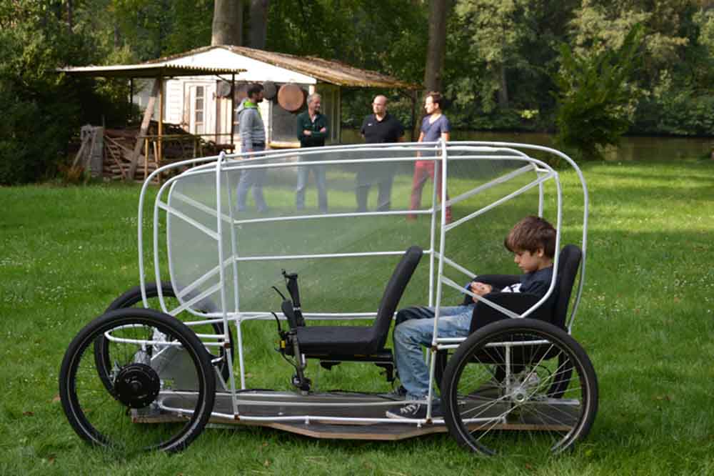 Die Tretbox soll es als elektrisches Cargo- und Familien-Dreirad geben. Foto: Tretbox