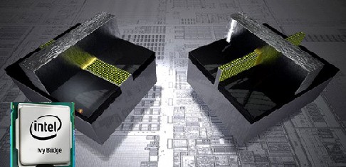 Die Trigate-Transistoren im Ivy Bridge sind dreidimensional aufgebaut. Abb.: Intel