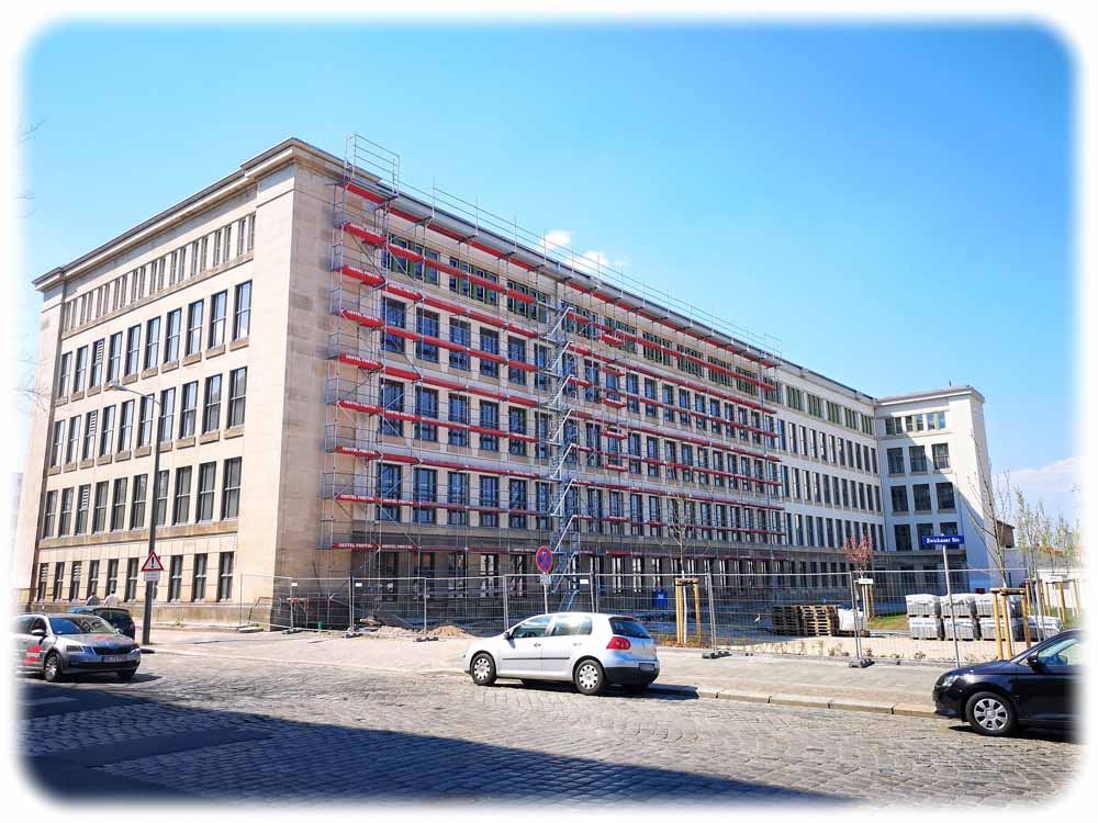 Der erste Abschnitt der Universellen Werke Dresden ist saniert und als Technologiezentrum nutzbar. Foto: Heiko Weckbrodt