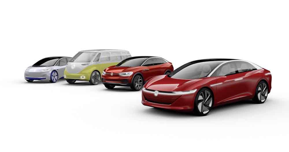 Visualisierungen der geplanten ID-Elektroautos von VW. Foto: VolkswagenVisualisierungen der geplanten ID-Elektroautos von VW. Foto: Volkswagen
