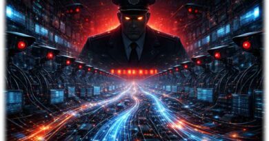 So stellt sich die KI Chat-GPT die Risiken einer Vorratsdatenspeicherung im Netz vor. Visualisierung: KI ChatGPT, Prompt: Heiko Weckbrodt