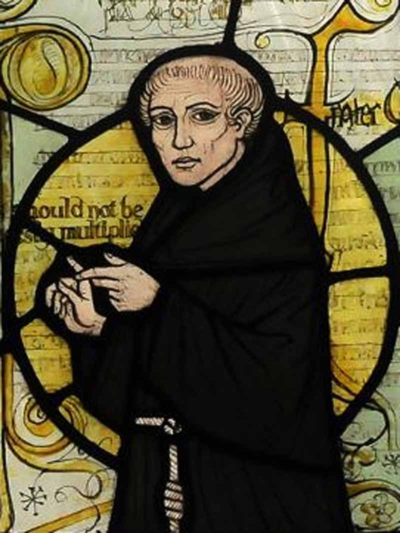 Mönche wie der gelehrte William von Ockham (nach dem auch das "Ockhamsche Rasiermesser" benannt ist) vernetzten sich schon im Mittelalter international. Abb.: Wikipedia, Moscarlop, GNU-Free-Lizenz